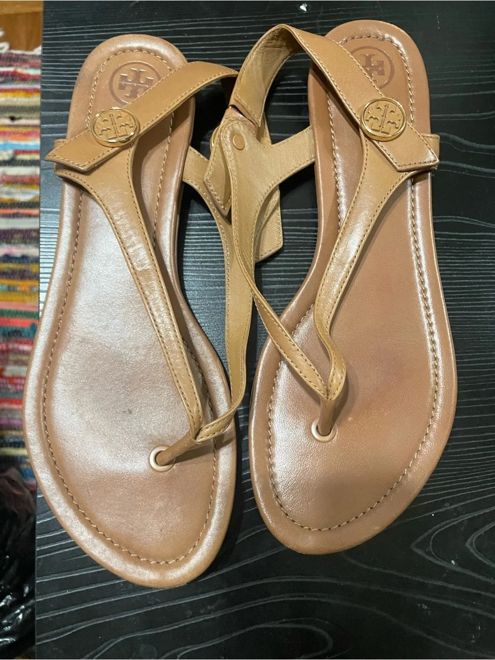 Tory Burch leather thong